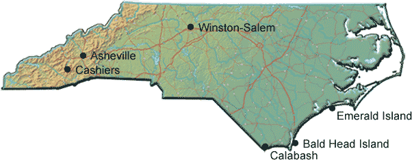 north carolina map